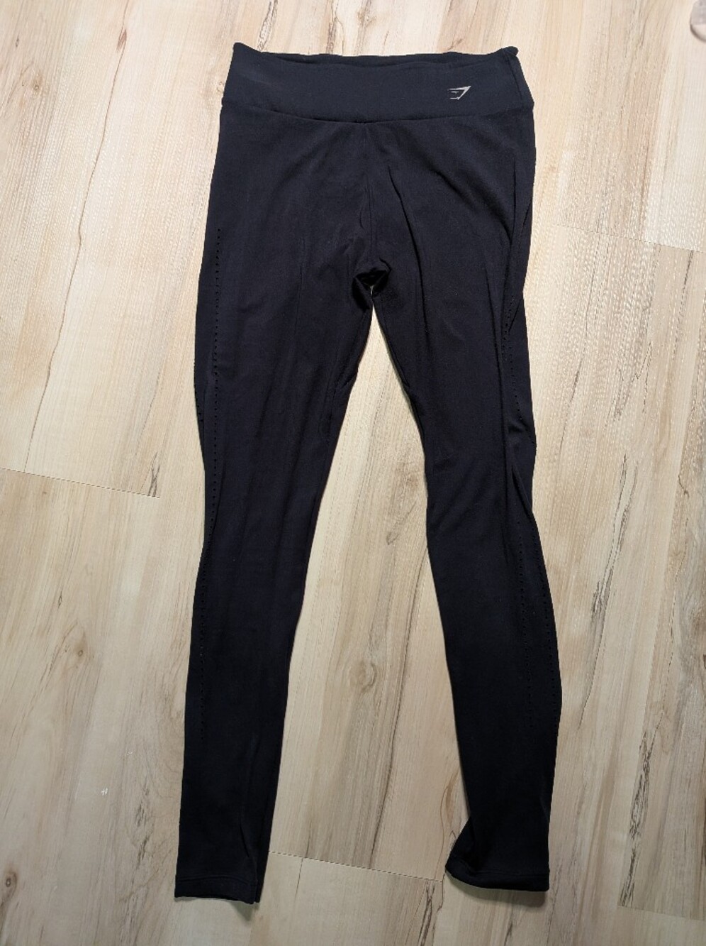 Gym Shark Laser Cut Tights Black